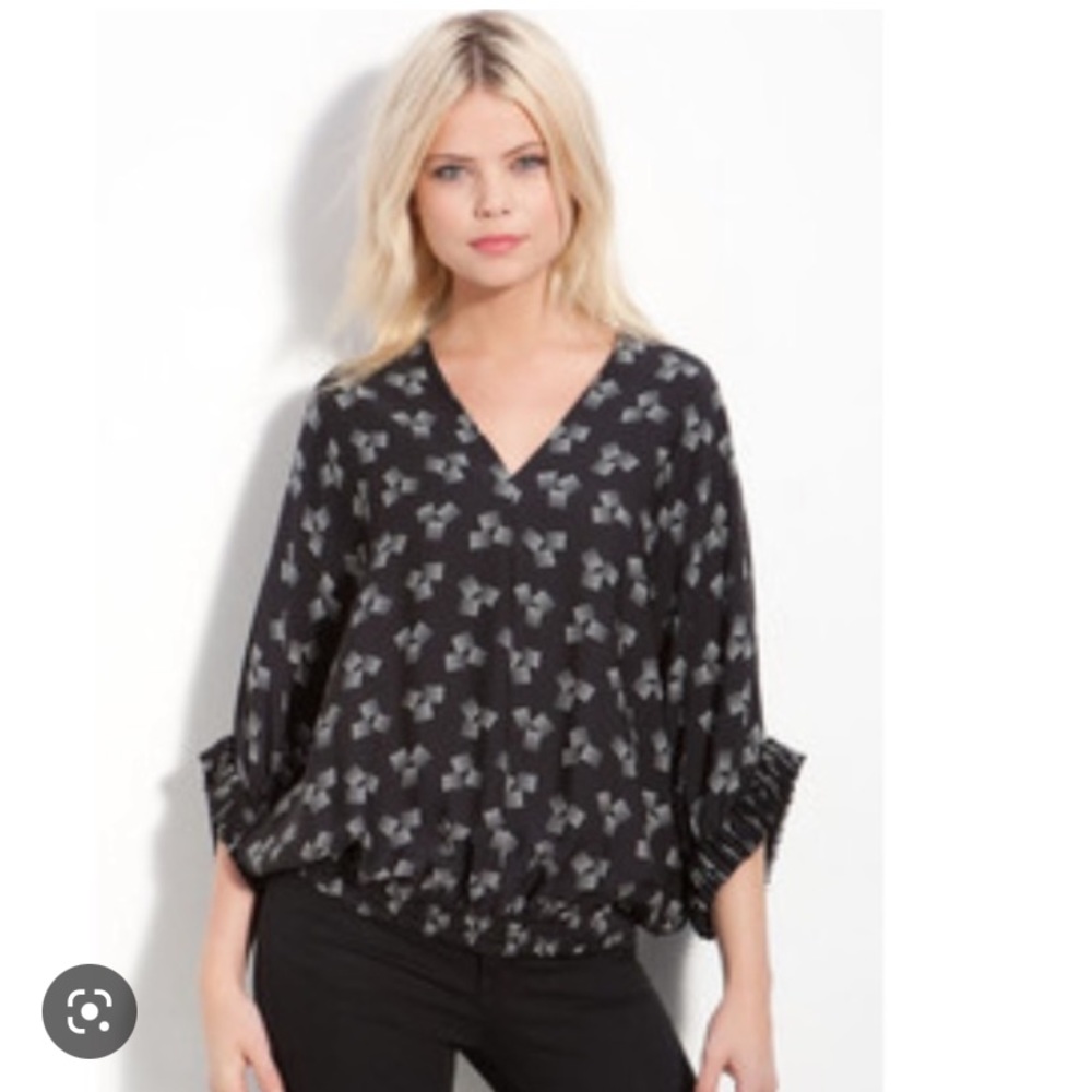 DVF 'Meiko' Silk Dolman Top Sz S